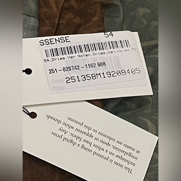 DRIES VAN NOTEN Carlton Boxy Brown Mint Cotton Shirt Men Size 54 NEW - Picture 8 of 10